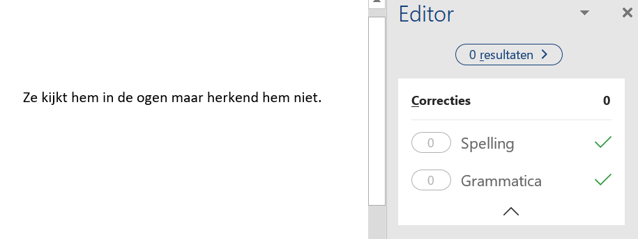 In dit voorbeeld moet herkent met een -t geschreven worden, het verwijst naar een actie in de tegenwoordige tijd van 'Ze'.